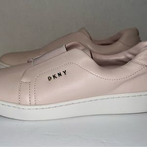 DKNY Pink & White Women's Size 8M Sneakers Slip On Shoes Travel Walking Fashion